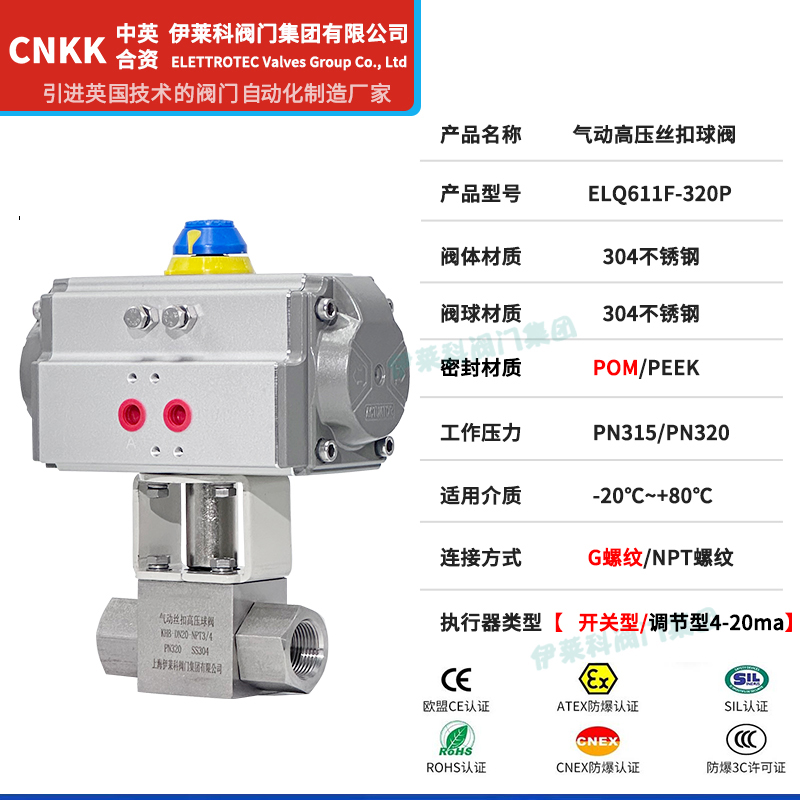 气动高压球阀参数